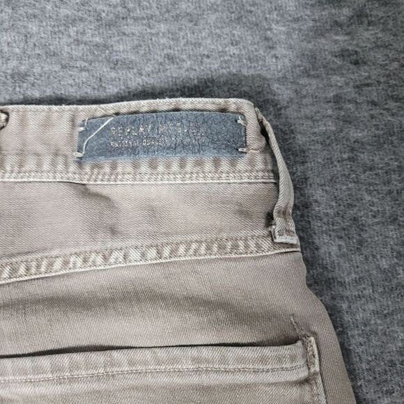 Replay Anbass Men's Jeans Size W30 L32 Slim Fit Skinny Gray Denim Zip Fly - Picture 5 of 13